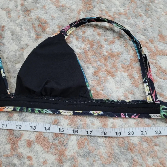 Sweet Secret Black Tropical Flower 2 Piece Bikini - Size EU 36 - Picture 5 of 7